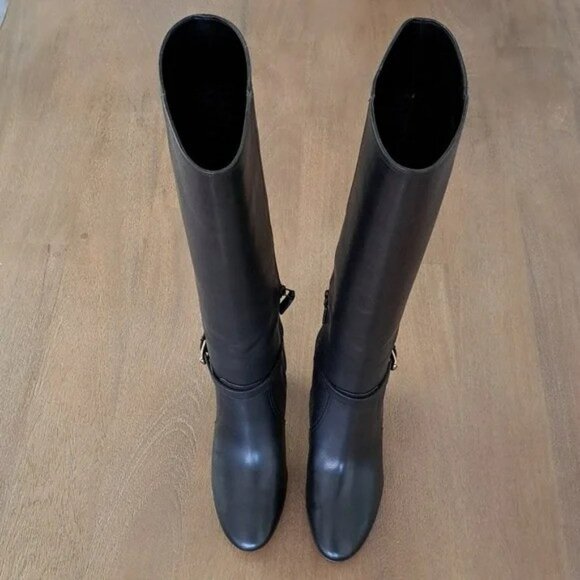 Cole Haan Glendale Tall Boot - Color: Black Leather - Size: Women 7 - Picture 3 of 9